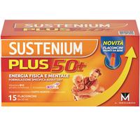 Sustenium Plus 50+ Integratore Energia Fisica e Mentale, 15 flaconcini