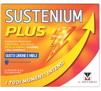 Menarini Integratore Sustenium Plus Limone e Miele con vitamine, minerali e aminoacidi 22 bustine
