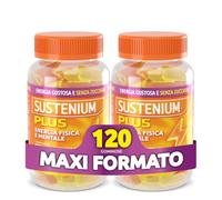 Sustenium Plus, lntegratore con L-Carnitina, Energia, 120 gommose | Energia Fisica e Mentale, con L Arginina, Beta Alanina, Vitamina B6, Senza Zuccheri, Senza Glutine, Adatto a una dieta vegana