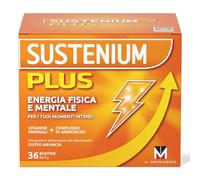 Sustenium Plus - lntegratore energizzante a base di uno specifico complesso di aminoacidi, vitamine e minerali. Per la tua energia fisica e mentale. Pack 36 bustine