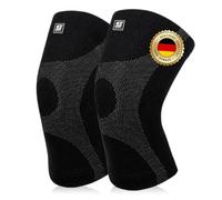 SUSTIVEX 1 Paio Ginocchiera Ortopedica Elastica, Nero Tutore Ginocchio Legamenti Menisco, Leggera e Traspirante, Ragazze Tutore Sport, Bendaggio per Ginocchio per Sollevamento Pesi e Corsa(L)