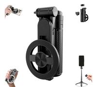 Sustixia 4-in-1 Multifunctional 360 Rotation Magnetic Selfie Stick, Sustixia Selfie Stick, Portable Travel Phone Stand with Wireless Remote, for Selfies & Travels Vlog (1 Pc)