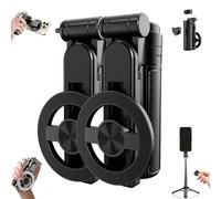 Sustixia 4-in-1 Multifunctional 360 Rotation Magnetic Selfie Stick, Sustixia Selfie Stick, Portable Travel Phone Stand with Wireless Remote, for Selfies & Travels Vlog (2 Pcs)