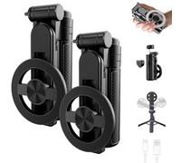Sustixia Selfie Stick, Sustixia 4-in-1 Multifunctional 360° Rotation Magnetic Selfie Stick, Mini Tripod with Wireless Bluetooth Remote, Dual Magnetic Suction, Four-Legged Keel Support (Black 2PCS)