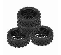 SustVita 1:10 Tyres Auto RC in gomma Pnettici per auto RC 4pcs per le ruote per auto RC Off Road Off Road con una forte presa di supporto per il terreno (Silhouette nera)