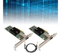 Sustvita 10gb PCIE NETTE CARD NIC, 2pcs MNPA19 Adattatore di rete PCIE con cavo da 3,28 piedi, scheda di rete PCIe ad alta velocità da 10 GB per PC
