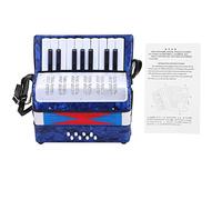 Sustvita 17 Key 8 Bass Formonon, Piano fisarmonica per principianti - Strumento musicale di concertina leggera per l'apprendimento facile (Blu scuro)