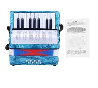 Sustvita 17 Key 8 Bass Formonon, Piano fisarmonica per principianti - Strumento musicale di concertina leggera per l'apprendimento facile (Azzurro)