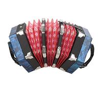 Sustvita 20 Button Concertina progettata per aspiranti musicisti e professionisti, uno strumento musicale portatile con la sua borsa (Azul)