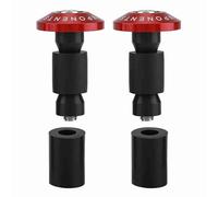SustVita 22mm 7/8inch Handlebar Plugs Motorcycle Bar End Caps CNC Machined Aluminum Sliders for ATV Offroad Grips Enhancing Bike Appearance and Handling (Red)