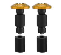 SustVita 22mm 7/8inch Handlebar Plugs Motorcycle Bar End Caps CNC Machined Aluminum Sliders for ATV Offroad Grips Enhancing Bike Appearance and Handling (Gold)