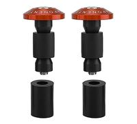 SustVita 22mm 7/8inch Handlebar Plugs Motorcycle Bar End Caps CNC Machined Aluminum Sliders for ATV Offroad Grips Enhancing Bike Appearance and Handling (Orange)