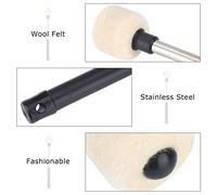 SustVita Anti slip Percussion Mallet, Wool Felt Drumstick for Bass Drum and Marching Band Use