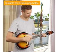 Sustvita Easy Installa PEG di messa a punto mandolina, 1:14 Teste della macchina del rapporto velocità per mandolina a 8 corde, outshi e soluzioni di accordatura affidabili