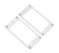 Sustvita Electric Guitar Pickup Frame 2 PCs Metal Flat Humbucker Pickup Anelli di montaggio (Argento)