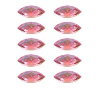 SustVita Flat Back Teardrop Crystals 500 Pcs Crystal Clear Glass Rhinestones Horse Eye Shape Beads for DIY Projects (light pink)