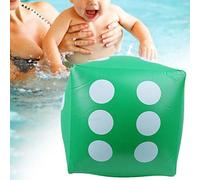 SustVita Jumbo Inflatable Dice Toy with Portable Foldable Design for Lawn And Pool Parties, a Fun Party Game Prop for Parent Child Interaction in Elastic PVC (Verde)
