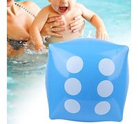 SustVita Jumbo Inflatable Dice Toy with Portable Foldable Design for Lawn And Pool Parties, a Fun Party Game Prop for Parent Child Interaction in Elastic PVC (Blu)