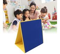 SustVita Lavagna in Feltro a Doppia Faccia con Cinghia Portatile per attività Scolastiche a casa e Uso in Classe, Una Lavagna didattica Pieghevole in Feltro per l'apprendimento (Azul Negro)