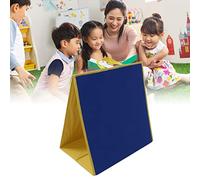 SustVita Lavagna in Feltro a Doppia Faccia con Cinghia Portatile per attività Scolastiche a casa e Uso in Classe, Una Lavagna didattica Pieghevole in Feltro per l'apprendimento (Azul Verde)