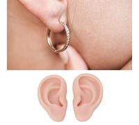 Sustvita MoDelo Del'orecchio di pratica realistica, moDelo a orecchio umano in silicone morbido da 1 coppia, orecchio falso flessibile, ideale per la pratica perforata (2)