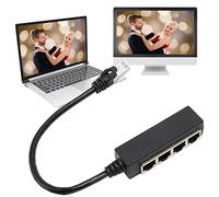 SustVita Network Cable Splitter for Broadband, 1 Male to 4 Female RJ45 Adapter for Reliable Connectivity in Homes and Offices