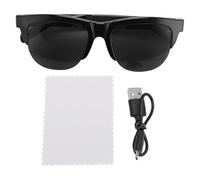 SustVita Occhiali da sole Bluetooth metodo a doppio altoparlante, raggio di connessione di 10 m, controllo touch AI e lenti UV400, montatura unisex per chiamate e audio in