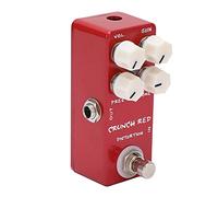 SustVita Pedale effetto per basso con circuito True Bypass e resistente alloggiamento in metallo, indicatore LED on/off, pedale distorsione per chitarra e basso elettrico
