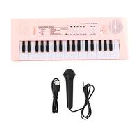 SustVita Pianoforte elettronico a 37 tasti, Tastiera per pianoforte per principianti per bambini, Mini tastiera elettronica, Giocattolo musicale portatile (Rosa)