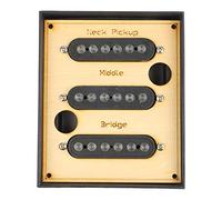 SustVita Pickup per Chitarra, metodo Silenzioso Passivo Single Coil Sound Hole per Strumenti a Corde in Acciaio, Corpo in Metallo e Legno Massello, Colore Nero