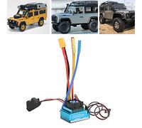 SustVita Programmable Brushless ESC, 120A Waterproof RC Speed Controller with 9 Level Acceleration, Dustproof XT60 Plug for 1/10 1/8 RC Car