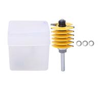 SustVita Punta per fresa con gambo da 8 mm per la lavorazione del legno di precisione, Strumento per giunzioni colla reversibile per giunzioni laterali, Fresa per giunti per