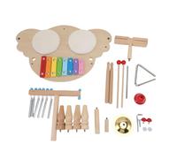 SustVita Set di strumenti a percussione per bambini con glockenspiel, tamburo e carillon per l'apprendimento musicale precoce, un set di strumenti musicali per bambini per la