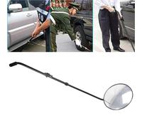 SustVita Specchio di sicurezza per ispezione sotto veicolo con asta telescopica 90-120 cm, specchio convesso ingranditore 2X 30 cm e luce a LED per controlli di