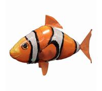 SustVita Squalo remoto Gonfiabile per Un'Esperienza di Nuoto Aereo, Questo Giocattolo Anti-gravità RC Offre Un Effetto fluttuante Unico per Feste o Eventi per Bambini (Pesce Clown Arancione)