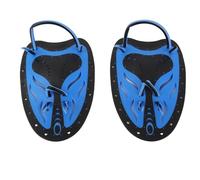 SustVita Swim Training Paddles for Technique Improvement, Ergonomic Diving Hand Fins with Adjustable Straps for Lap Swimming and Snorkeling for Adults and Youth (Blue/L)
