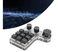 SustVita Tastiera da gioco mini RGB, tastiera meccanica programmabile con una mano, 9 tasti 3 manopole per scorciatoie personalizzate, ideali per OSU e giochi!