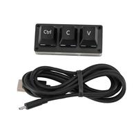 SustVita Tastiera programmabile a 3 tasti personalizzazione fai da te, interruttore rosso sostituibile a caldo e tasti ergonomici, tastierino con una sola mano per macro