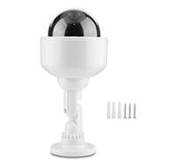 SustVita Telecamera a cupola a CCTV falsa, telecamera di sicurezza fittizia con rotazione a 360 ° e luce lampeggiante, ideale per la sorveglianza esterna