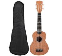SustVita Ukulele in mogano per principianti con borsa da viaggio e accordatori chiusi per imparare la musica, uno strumento musicale soprano da 21 pollici che crea un buon suono