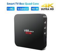 SUSUchens Smart TV Box Quad Core WiFi1GB8GB Alta Chiarezza4K Set Top Media per Android6 0