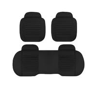 Susy Shop 3pz Coprisedile Universale Auto | Protezione Sedile 2 Anteriore e 1 Posteriore | Protector Comfort Automotive Cuscino Interni (PVC-Nero)