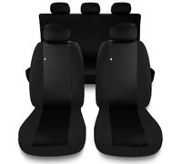 Susy Shop Coprisedili Auto Compatibili Per Focus, Set Fodere Anteriori Posteriori,Schienale Posteriore Diviso 60 e 40, Lavorazione MADE IN ITALY (Nero/Nero)
