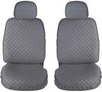 Susy Shop Coprisedili Auto Universali, Anteriori e Posteriori, Compatibilità Universale Montaggio Semplice (Coppia Anteriore, Grigio)