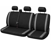 Susy Shop Coprisedili Universali Per Furgoni e Camion 3 Posti, Anteriore 2+1 Compatibile Con Bracciolo. (Nero - Grigio)