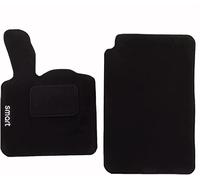Susy Shop Tappetini Auto Compatibili Smart | In Moquette Nera | Logo Ricamato | Tappeti Sagomati Strappo | w450 - w451 - w453 | Accessori Interni Auto (W451 - Seconda Serie)