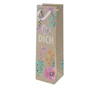 SUSYCARD 1 sacchetto regalo Kraft 10,5 x 36 x 10 cm Flower Frame FSC
