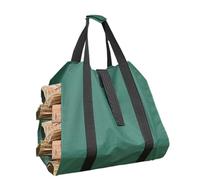 SUTAFOR Borsa per Legna da Ardere in Tessuto Oxford a Doppio Strato Sacca Portalegna con Manico per Camino, Antistrappo e Impermeabile, Verde