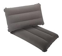 SUTAFOR Set di 2 Cuscini Gonfiabili per Viaggio, Spiaggia, Campeggio e Escursioni Pieghevole Cuscino da Esterno in Velluto 44x28 cm, Grigio