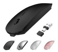 Suteke Mouse wireless Bluetooth USB C per computer desktop MacBook Air Pro iMac, mouse wireless ricaricabile di tipo C, compatibile con laptop/Surface Pro/iPad Slim Silent Mouse